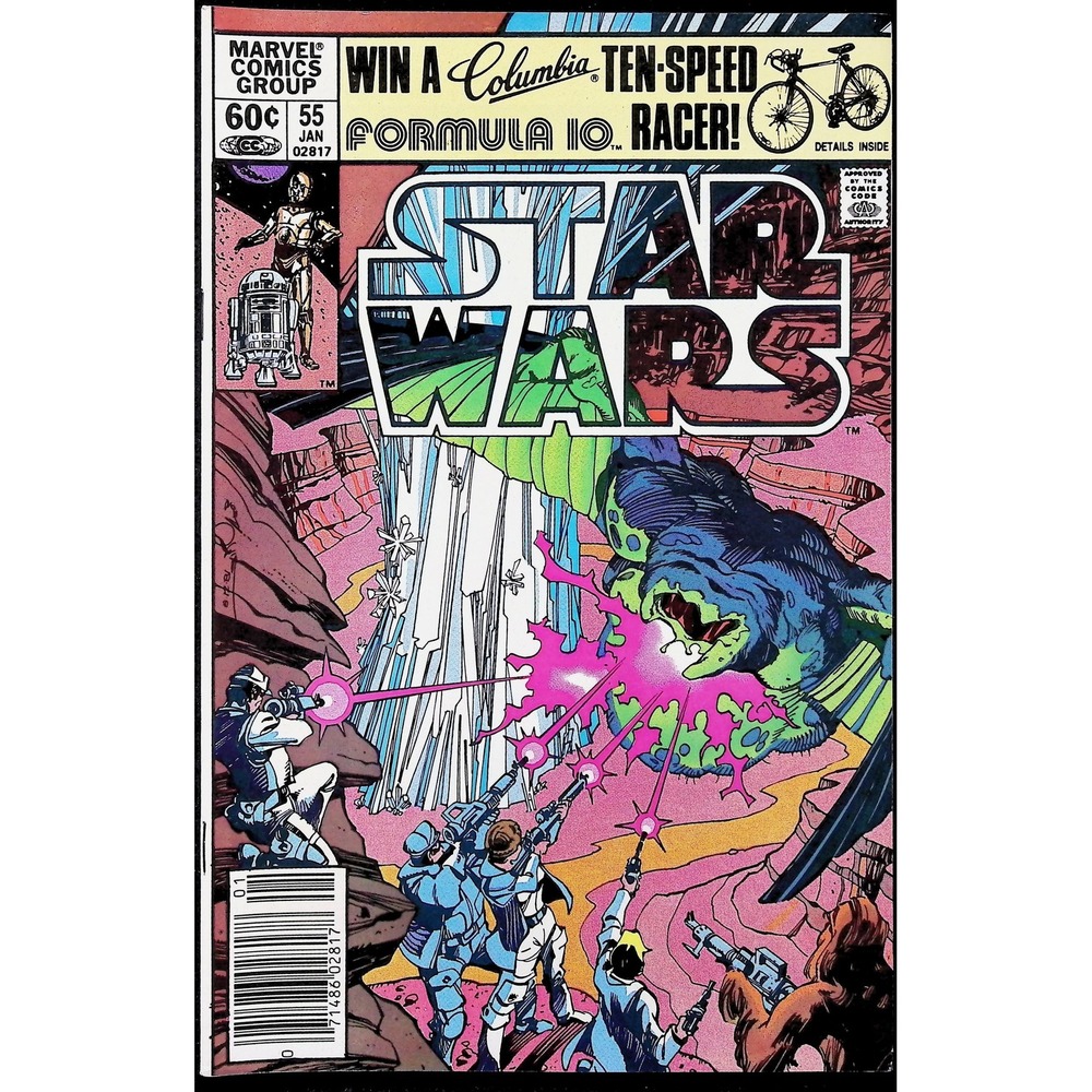 Star Wars #55 Marvel Comic Book 1982 Newsstand Luke Leia Chewbacca C-3PO R2-D2